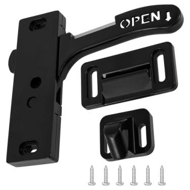 Imagem de Maçaneta de porta de tela de trailer, kit de substituição de trava de porta de tela, trava de porta de tela de liga de zinco, kit de substituição de alça de porta de tela de trailer de liga de zinco