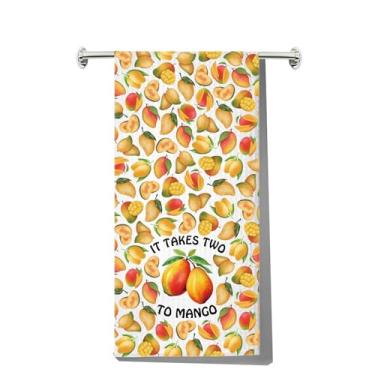 Imagem de G2TUP Toalhas de prato de manga Presentes para amantes de manga Toalhas tropicais de manga It Takes Two to Mango Gifts Mangos Housewarming Gifts (Mango kt)