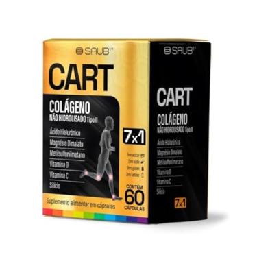 Imagem de Colágeno Tipo II + Ácido Hialurônico + Magnésio Dimalato MSM + Vitaminas e Silício SAUB CART 7X1 em Cápsulas 60 Unidades