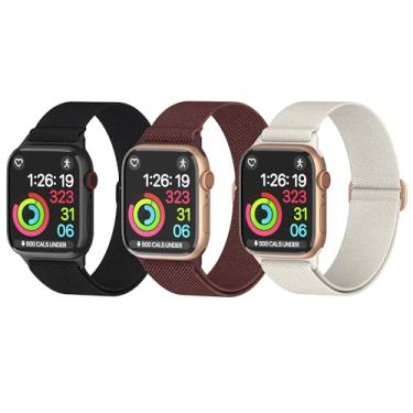Imagem de Pulseiras de nylon unissex para Apple Watch 1/2/3/4/5/6/7/8/9/SE/Ultra 2 para 38 mm/40 mm/41 mm/42 mm/44 mm/45 mm/49 mm - Pacote com pacote K - tamanho 41 mm