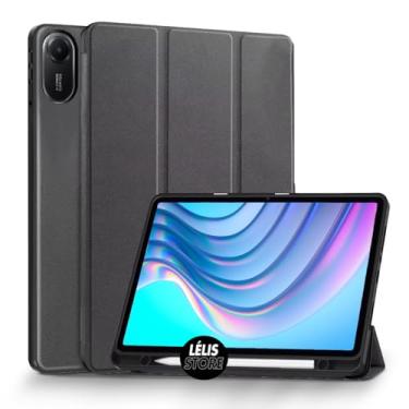 Imagem de Capa Capinha Case Compatível com Redmi PAD 2 com função sleep e suporte Com Compartimento Para Pencil Caneta Tampa Magnética PREMIUM (PRETO)