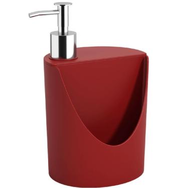Imagem de Dispenser Para Detergente E Esponja Vermelho 600ml - 10837-0465 - Coza