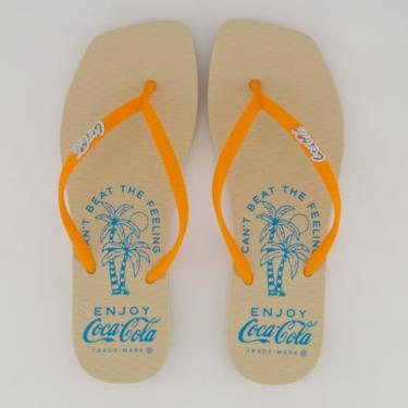 Imagem de Chinelo Coca Cola Feeling Square Feminino Laranja
