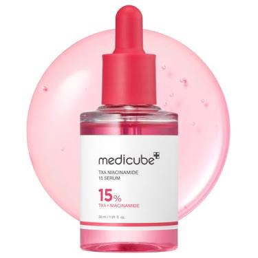 Imagem de M.edicube TXA+15% Glow Sérum Facial para Cuidados Pós-Manchas | pele diários tudo-em-um | Cuidados com o tom de pele irregular, textura e hidratação | 1.01 fl.oz