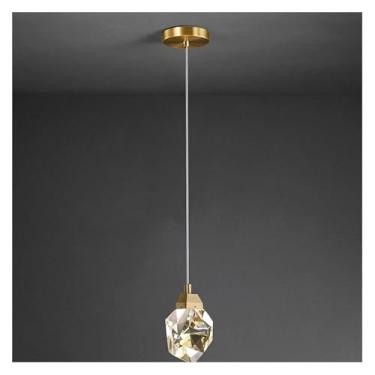Imagem de Arandela, Luminária de parede de cristal minimalista, Luminária pendente moderna, Sala de estar, Quarto, Cama, Design de diamante, Decoração de casa dourada, Lustres,