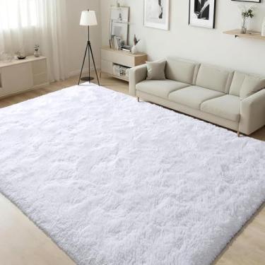 Imagem de ISEAU Tapete felpudo super macio para quarto, sala de estar, tapete felpudo de pelúcia antiderrapante, tapetes de cabeceira para meninos e meninas, quarto de adolescente, decoração de casa, 0,9 m x