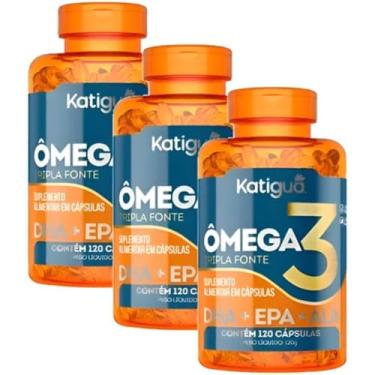 Imagem de Kit 3 Ômega 3 Tripla Fonte Dha Epa Ala 120 Cápsulas - Original Katiguá