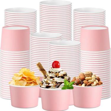 Imagem de Taças de sobremesa descartáveis Jingmore Paper Ice Cream 270 ml 60 uni
