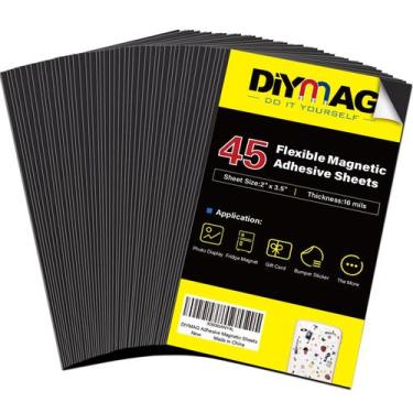 Imagem de Imãs para cartões de visita DIYMAG, 3,5 x 2 polegadas, pacote com 45 f
