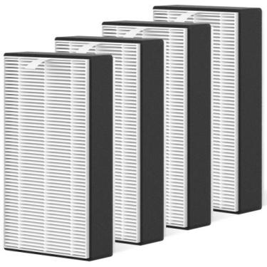 Imagem de Filtro purificador de ar, 4 pacotes compatíveis com 3M Filtrete - XBWW