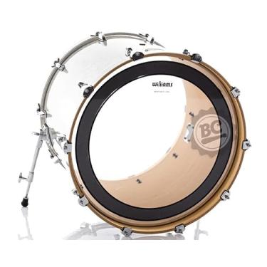 Imagem de Pele Williams Muffle W1FF Clear 22¨ com anel abafador de espuma estilo Evans Emad W1FF5-10MIL-22