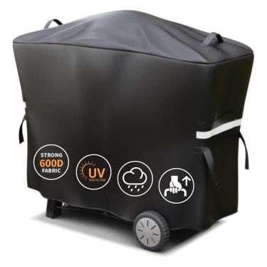 Imagem de Capa de grelha Grisun 7112 para grelhas a gás Weber Q2000 Q2200 Q2400 Q300 Q3000 Q3200, resistente à prova d'água, resistente a desbotamento, capa de churrasqueira para todas as condições climáticas, 57 x 22,5 x 39 polegadas