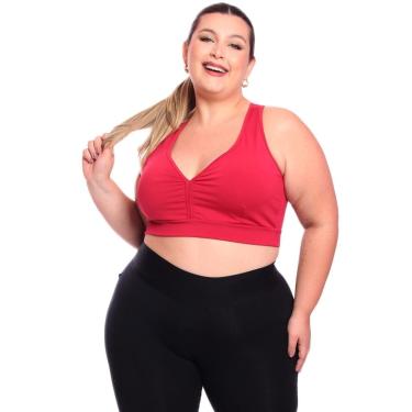 Imagem de Top Fitness Plus Size Feminino Sem Bojo Academia Decote-Feminino