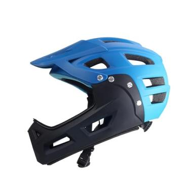 Imagem de Zxpjkyu Capacete Adulto, Capacete de Ciclismo Respirável para Andar de Bicicleta, Deslocamento Diário, Patinação, BMX, Patinação, Chapéu de Sol Ajustável com, Azul