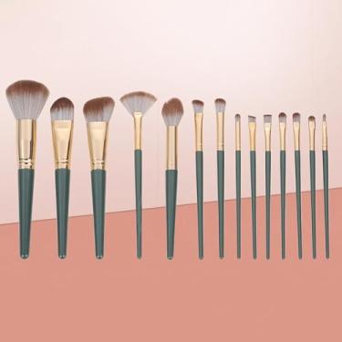 Imagem de Conjunto completo de pincéis de maquiagem femininos multifuncionais para maquiagem, sombra, nariz, delineador, 14 peças