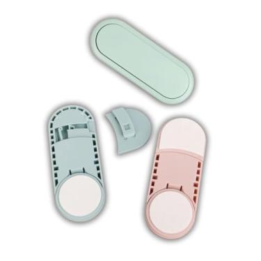 Imagem de Kit 2 travas de segurança para portas e gavetas – sem furos, cores sortidas | Proteção infantil discreta e eficiente