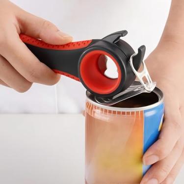 Imagem de Abridor de garrafas magnético 4 em 1 abridor de garrafa de cerveja abre facilmente tampas, tampas, latas, utensílios de cozinha para mãos pequenas ou idosos, essenciais para economizar espaço