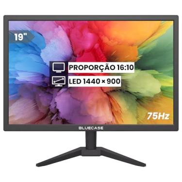 Imagem de Monitor Slim LED 19" HD 75Hz 5ms Preto Suporte Base VESA 75x75mm - Compatível HDMI e VGA
