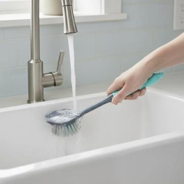 Imagem de Escova de Limpeza Com Ponta Para Cozinha Redonda Azul C28 - JW SHOP