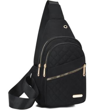 Imagem de Mochila tiracolo tiracolo para mulheres, bolsa de peito, mochila tiracolo masculina, viagem, esporte, corrida, caminhada, pochete, Preto, 1.8 liters, Bolsas de ombro