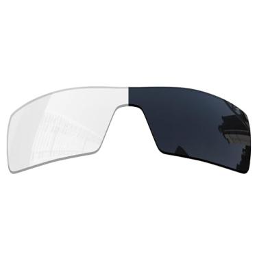 Imagem de Acefrog Lentes de reposição polarizadas de 1,5 mm para óculos de sol Oakley Oil Rig, material atualizado, resistente a impactos - transparente a preto fotocromático não polarizado - 1,5 mm