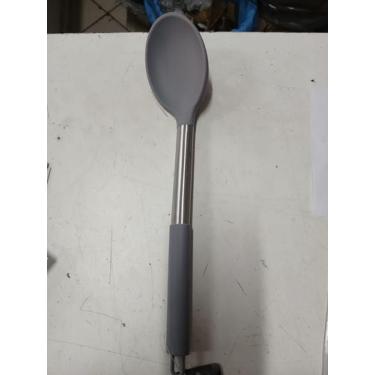 Imagem de Colher de Arroz de Silicone e Cabo Inox Cinza - KeHome