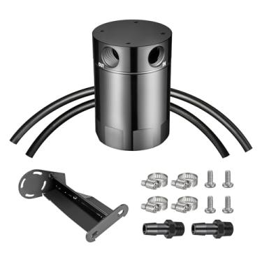 Imagem de EVIL ENERGY Lata de captura de óleo, kit de lata de captura de alumínio para INFINITI Q50 2016-2023 e Q60 2016-2022 2,0L/3,0L/3,7L, separador de óleo de ar 130 ml