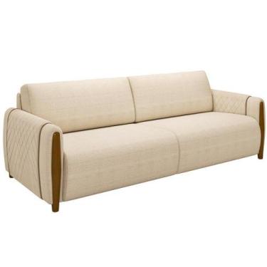 Imagem de Sofá 02 Lugares 168cm Flora M03 Linho Bege - LYAM DECOR