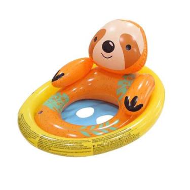 Imagem de Bote infantil inflavel animais preguica bestway, Laranja, Amarelo