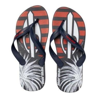 Imagem de Chinelo Masculino Mormaii Tropical Estampa Azul/Vermelho-Masculino