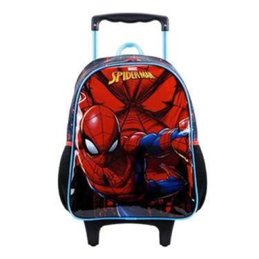 Imagem de Mochila Escolar Infantil Com Rodinhas Spider Man 11660 Preto - Xeryus 