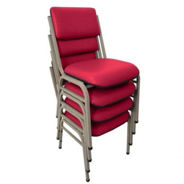 Imagem de Kit Com 4 Cadeiras Para Auditórios Linha Hotel Smart Rosa