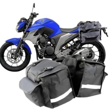 Imagem de Baslu Alforge para Moto 40L – Super Espaçoso, Impermeável e Resistente, com Bolso Externo e Design Funcional para Viagem e Uso Diário
