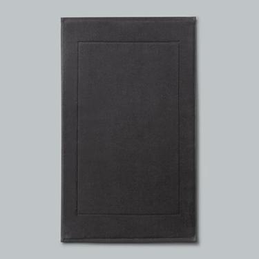 Imagem de Tapete de banho de algodão antiderrapante reversível macio absorvente e lavável na máquina, tapete de banheiro fofo para banheira, tapete de chuveiro macio e desgrenhado (cinza carvão)