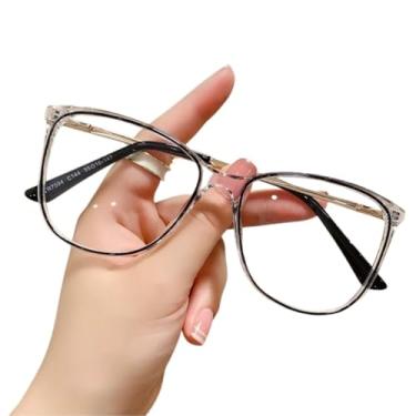 Imagem de Armação de Óculos de Grau Femenino Elegante Resistente (Transparente/vermelho)