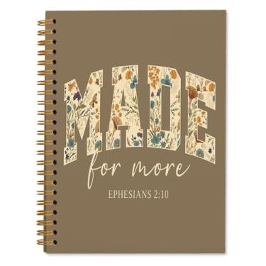 Imagem de WXHUM Caderno feito para mais cristãos, diário de notas inspiradoras da igreja bíblica para escrever, diário de oração para mulheres e meninas, material de escritório, cadernos forrados em espiral, 14