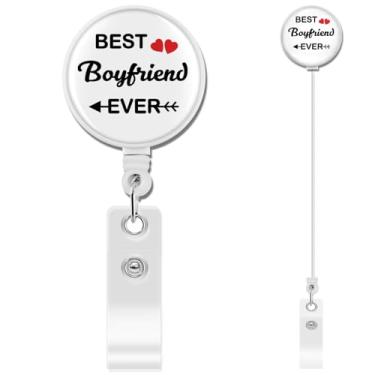 Imagem de Presentes para namorado, melhores ideias de presente de aniversário para ele namorados formatura 6 meses 1 mês 1 ano aniversário Natal dia dos namorados adulto adolescente crachá retrátil 1 peça