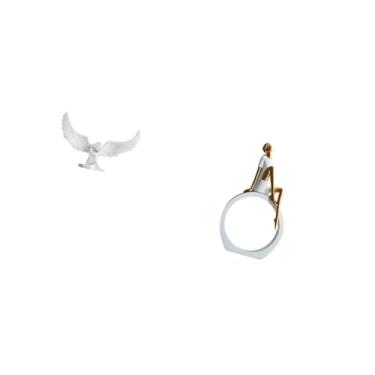 Imagem de Fenteer Escultura de Asa de Anjo de Resina para Escritório, Inauguração de Casa, Estante, Corredor, Mesa de Trabalho, Quarto, Centro de Mesa, Presente de Leit