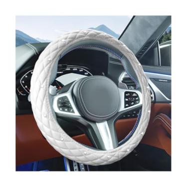 Imagem de Sandfren Capa de volante de carro brilhante, protetor de volante de veículo de strass de cristal de 38 cm com anel interno, acessórios interiores automotivos de diamante, universal para caminhões