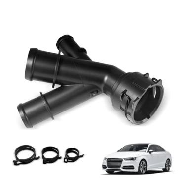 Imagem de 5Q0122291BF Junta de tubulação de água rápida com conector de 3 braçadeiras para AUDI A3 Sportback TT Seat LEON VW GOLF VII PASSAT B8 5Q0122291CT