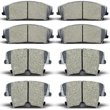 Imagem de Pastilhas de freio dianteiras traseiras de cerâmica compatíveis com Dodge Challenger 2005-2020 Chrysler 300,2009-2018, Dodge Charger 2006-2017, Dodge Magnum 2005-2008