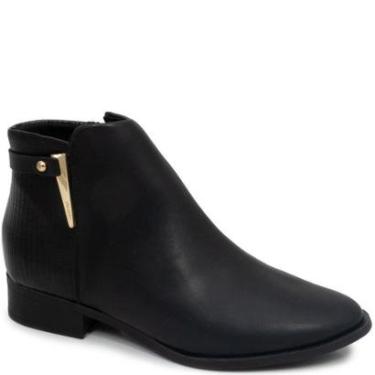 Imagem de Bota Cano Baixo Salto Bloco Zíper Snake Via Uno 708038-Feminino