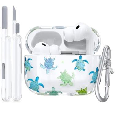 Imagem de QINGQING Capa compatível com AirPods Pro 3 (2025) com kit de limpeza, mosquetão incluído, suporta carregamento sem fio, linda capa protetora para Apple AirPods Pro 3ª geração, para homens e mulheres