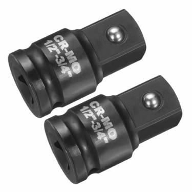 Imagem de HARFINGTON 2 adaptadores de soquete de impacto fêmea de 1/5.1 cm para 3/10.2 cm macho aumentador de acionamento quadrado padrão SAE CR-MO conversor de aço, chave de impacto, chave catraca, disjuntor