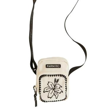 Imagem de Bolsa Farm Etc Da Gema Hibisco Surfarm Branca Transversal Shoulder Bag Alto Verão