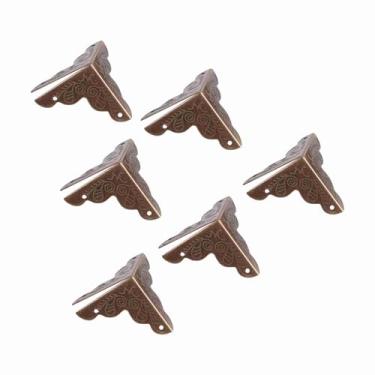 Imagem de Generic Protetores Decorativos de Canto de Caixa de Madeira, Capa de Borda de Proteção para Caixa de Presente de Joias de Mesa, 12 Peças (Bronze Verde)