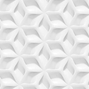 Imagem de Papel De Parede 3D Bumerangue Hexagano Geometrico Decorativo - LRP