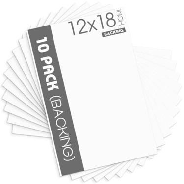 Imagem de Mat Board Center, pacote com 10 quadros de suporte brancos 30,5 x 45,7 cm, suporte de papelão para molduras, impressões, artes, fotos e mais