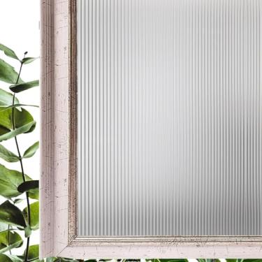 Imagem de Hoonng Película de vidro para janela, película estática removível de privacidade, nervurada, 90 x 192 cm