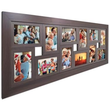Imagem de Painel Quadro Com Vidro Fotos 10x15cm Para Parede (Tabaco)
